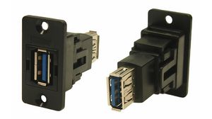 Adapter, Steel, USB-A 3.0 Socket - USB-A 3.0 Socket